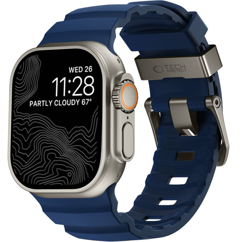 Armband für Apple Watch 44/45/46/49 mm, Tech-Protect Motion, Dunkelblau (1/8)