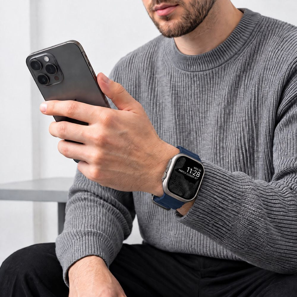 Armband für Apple Watch 44/45/46/49 mm, Tech-Protect Motion, Dunkelblau (5/8)