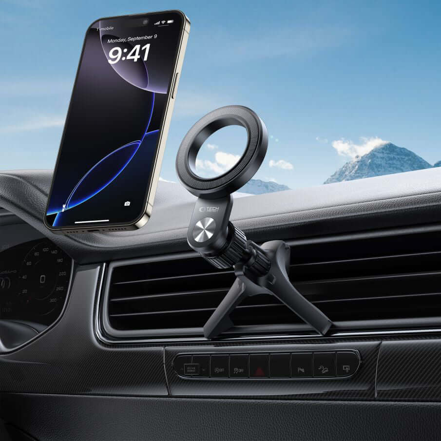 Autohalterung für Lüftungsgitter, Magnetische für MagSafe Tech-Protect N53 Magnetic Stable Vent Car Mount, Schwarz