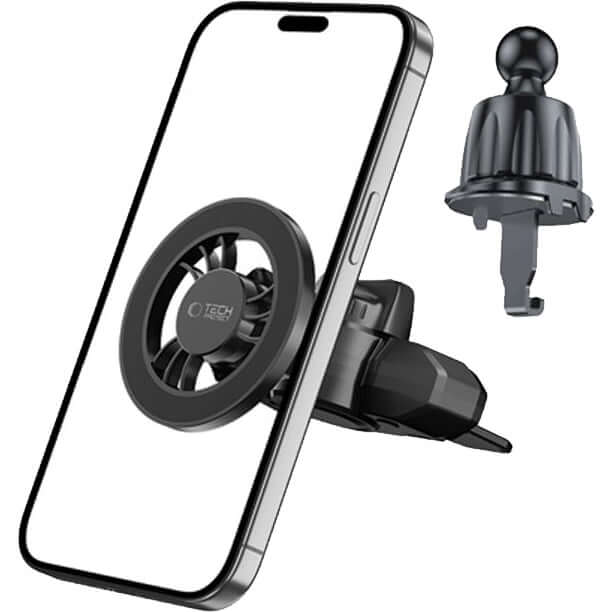 Autohalterung für Lüftungsgitter, CD-Schacht, Magnetische für MagSafe Tech-Protect N56 Magnetic CD & Vent Car Mount, Schwarz