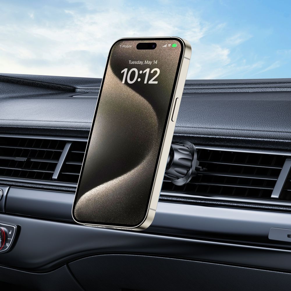 Magnetische Handy-Halterung für Lüftungsgitter / Cockpit / Windschutzscheiben, Tech-Protect N56, mit MagSafe, Schwarz