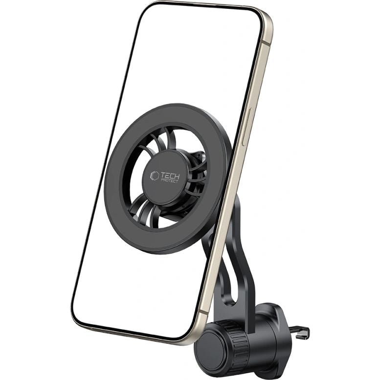 Magnetische Handy-Halterung für Lüftungsgitter, Tech-Protect N56, mit MagSafe, Schwarz