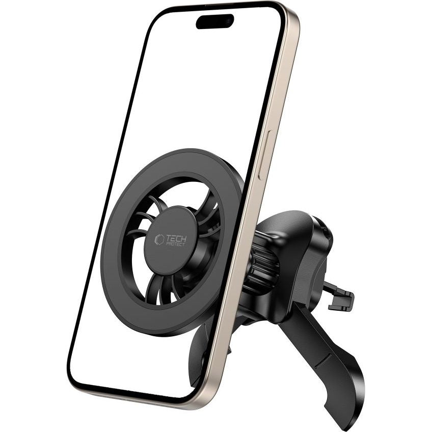 Magnetische Handy-Halterung für Lüftungsgitter, Tech-Protect N56 Magnetic Stable Vent Car Mount, mit MagSafe, Schwarz