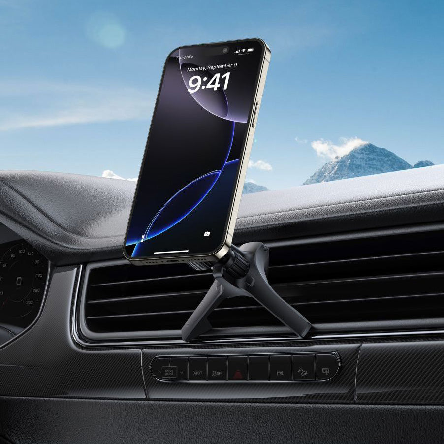 Magnetische Handy-Halterung für Lüftungsgitter, Tech-Protect N56 Magnetic Stable Vent Car Mount, mit MagSafe, Schwarz