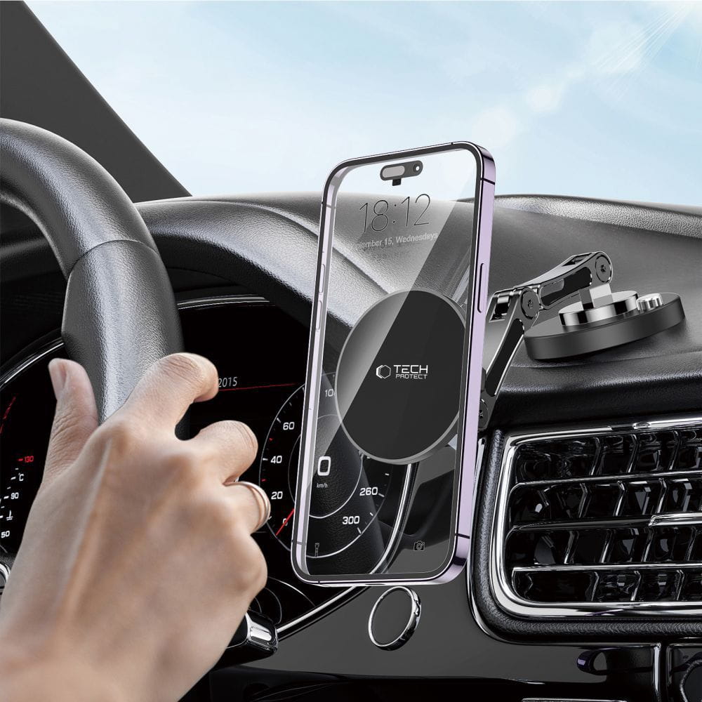 Auto Handyhalterung Tech-Protect N57 Magnetic MagSafe Dashboard Car Mount auf dem Armaturenbrett, Schwarz