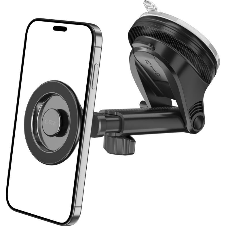 Magnetische Handy-Halterung für Lüftungsgitter / Cockpit / Windschutzscheiben, Tech-Protect N58, mit MagSafe, Schwarz