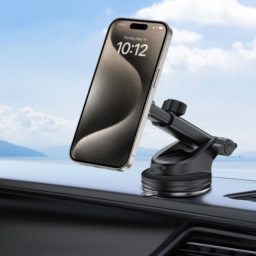 Magnetische Handy-Halterung für Lüftungsgitter / Cockpit / Windschutzscheiben, Tech-Protect N58, mit MagSafe, Schwarz
