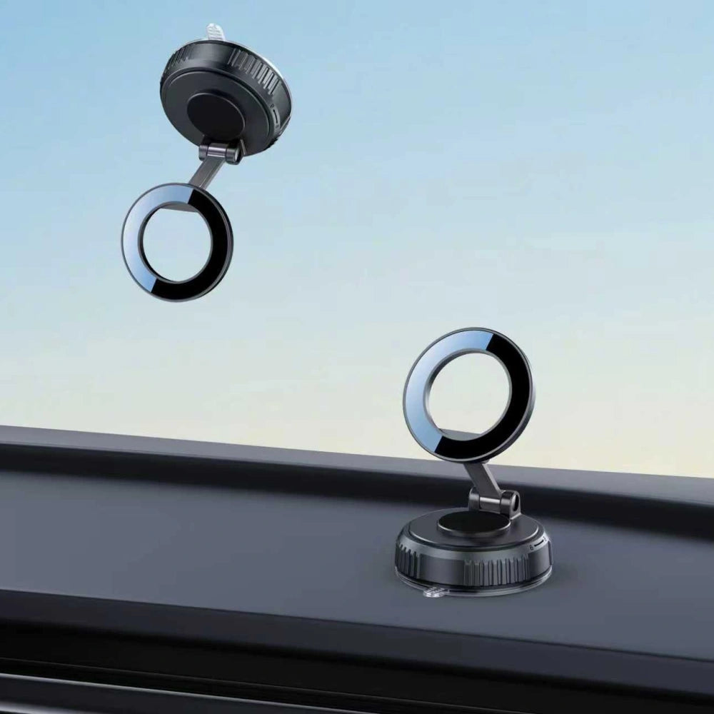 Magnetischer Autohalter für Windschutzscheibe/Armaturenbrett für MagSafe Tech-Protect N61, Schwarz