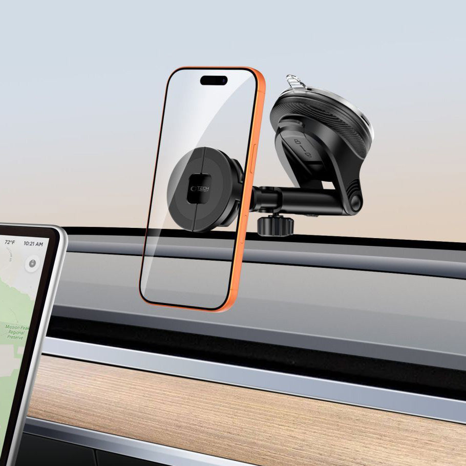 Auto Handyhalterung Tech-Protect N62, universell, Montage an der Windschutzscheibe, Armaturenbrett oder Lüftungsgitter, Schwarz