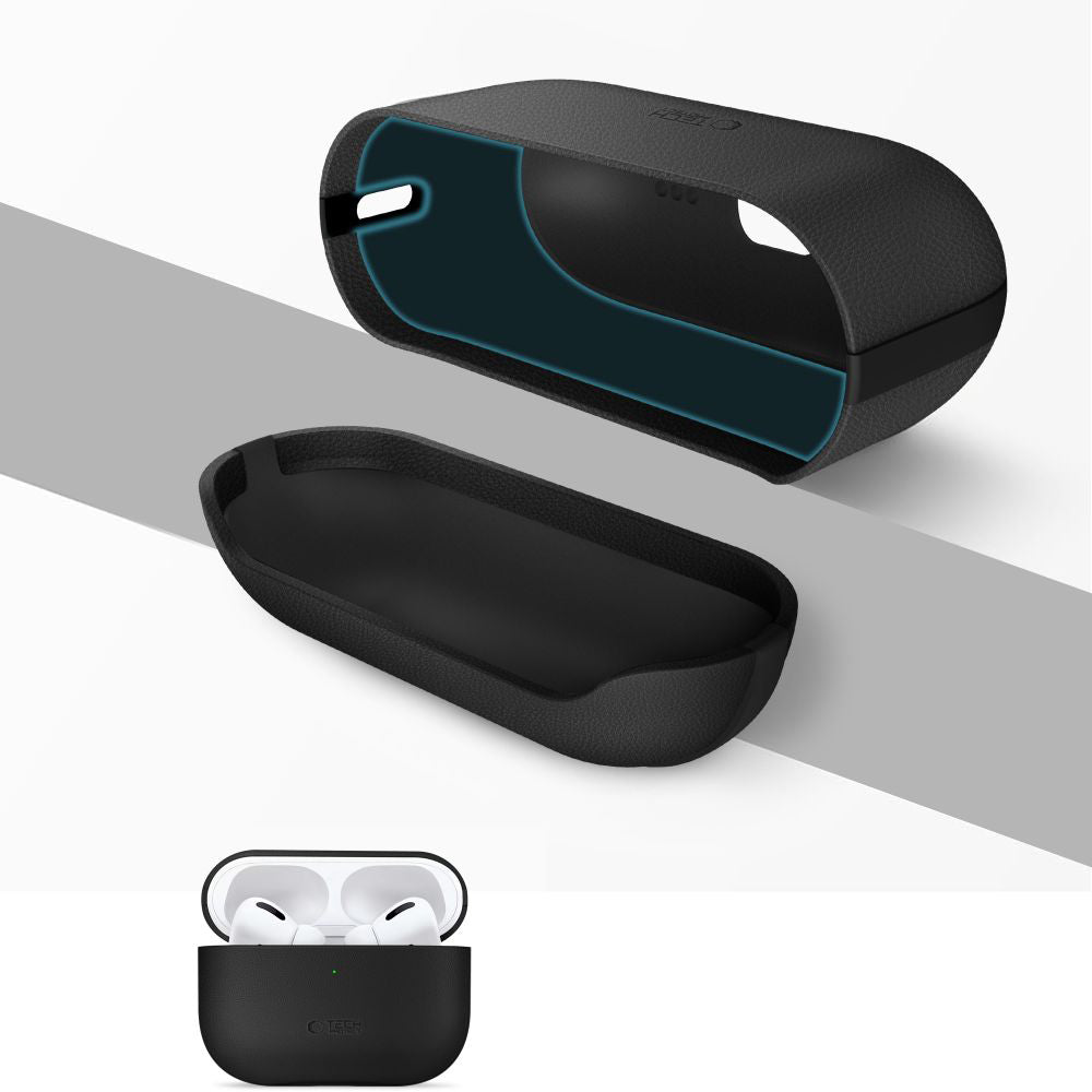Schutzhülle für AirPods Pro 3, Tech-Protect NaturalFit, Schwarz