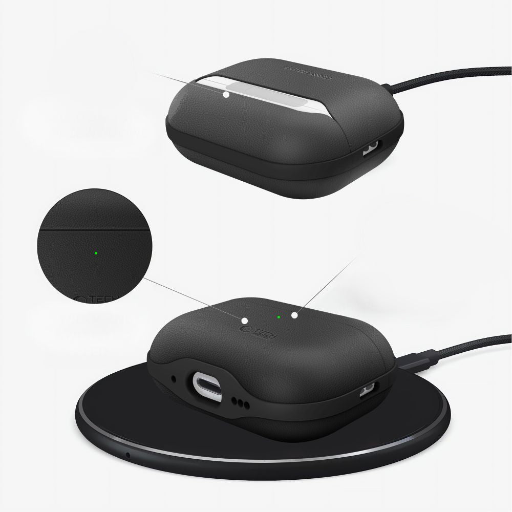Schutzhülle für AirPods Pro 3, Tech-Protect NaturalFit, Schwarz