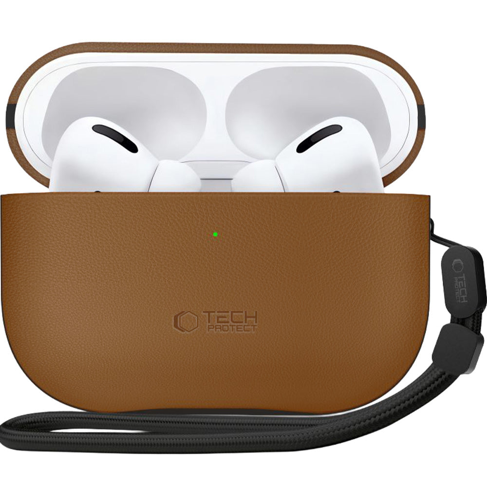 Schutzhülle für AirPods Pro 3, Tech-Protect NaturalFit, Braun