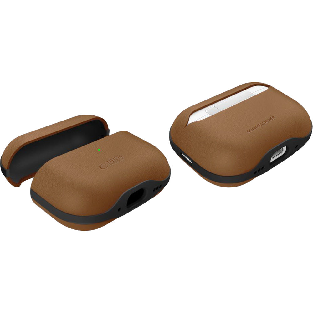 Schutzhülle für AirPods Pro 3, Tech-Protect NaturalFit, Braun