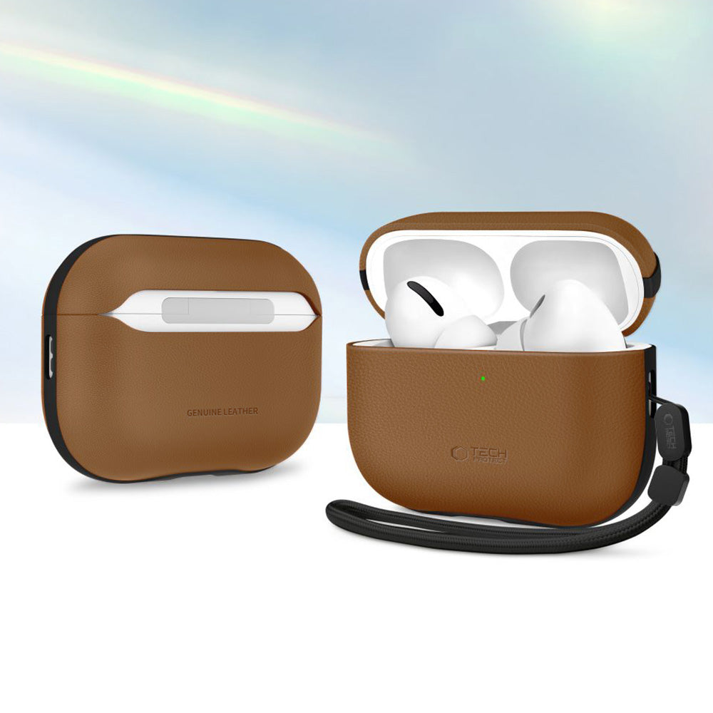 Schutzhülle für AirPods Pro 3, Tech-Protect NaturalFit, Braun