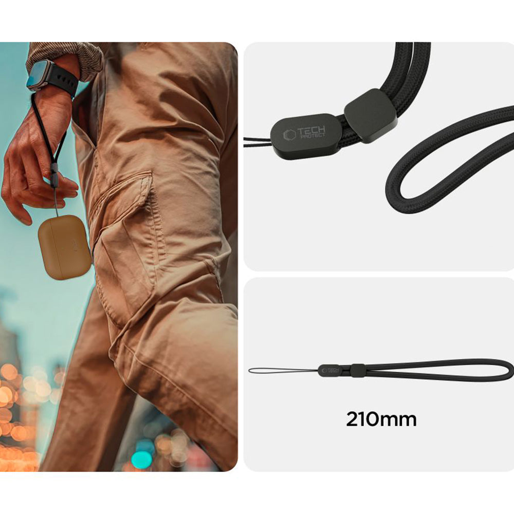 Schutzhülle für AirPods Pro 3, Tech-Protect NaturalFit, Braun