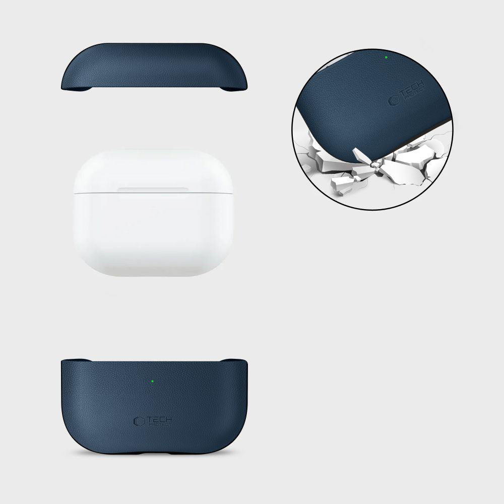 Schutzhülle für AirPods Pro 3, Tech-Protect NaturalFit, Dunkelblau