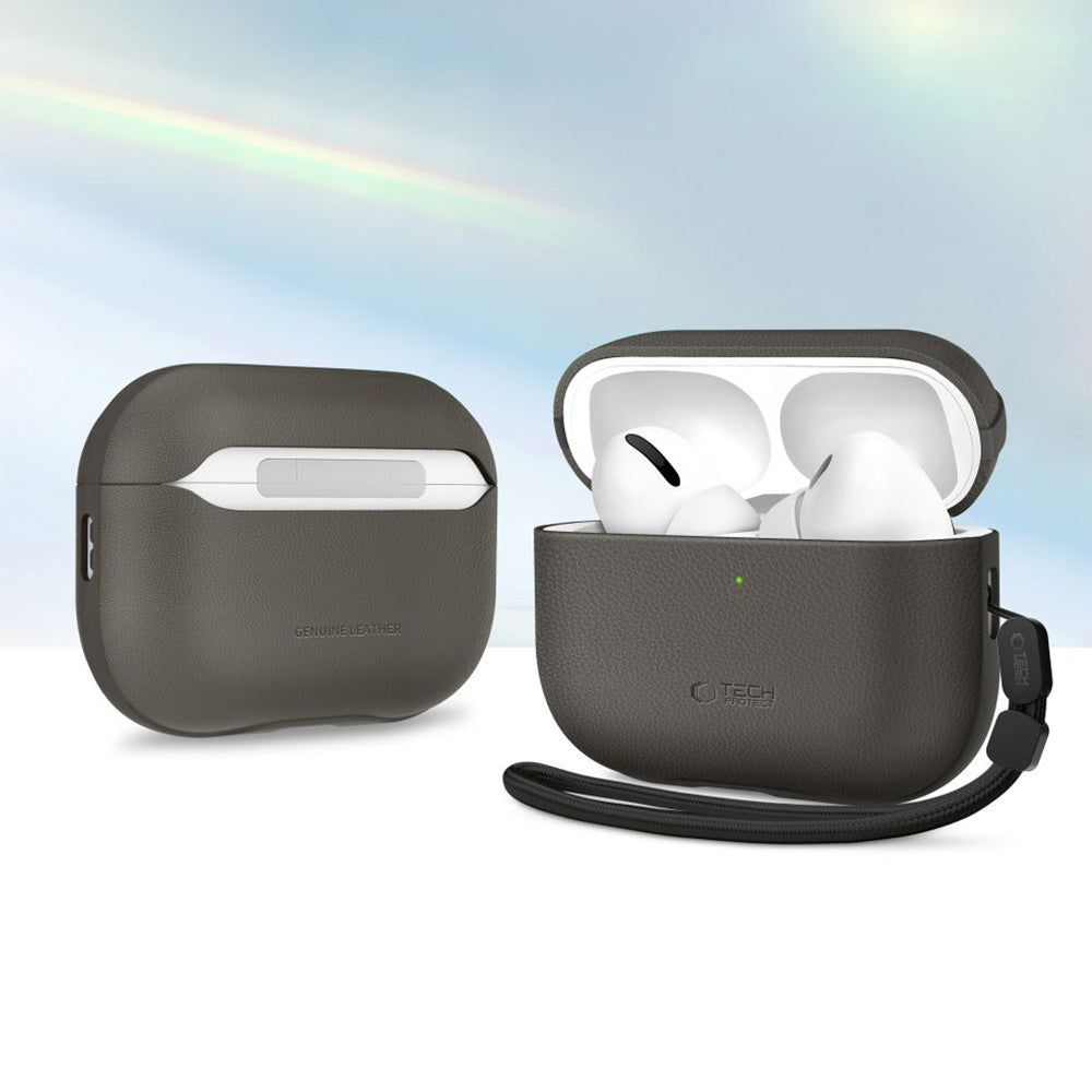 Schutzhülle für AirPods Pro 3, Tech-Protect NaturalFit, Dunkelgrau