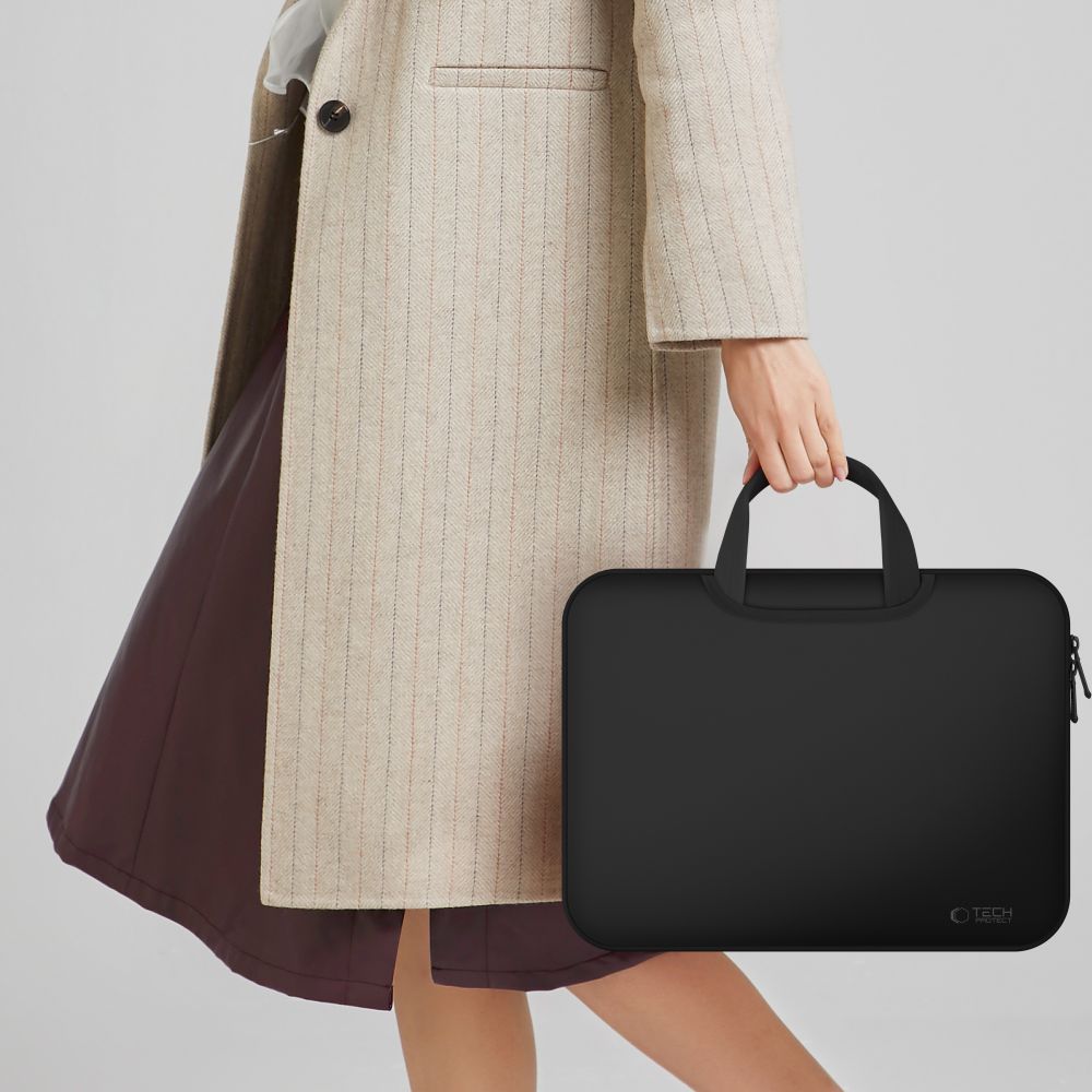 Schutzhülle für 15" / 16" Laptop, Tech-Protect Neopren Bag, Schwarz