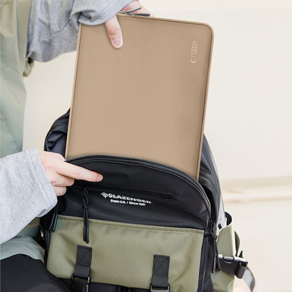 Schutzhülle für 15" / 16" Laptop, Tech-Protect Neo Slim, Beige