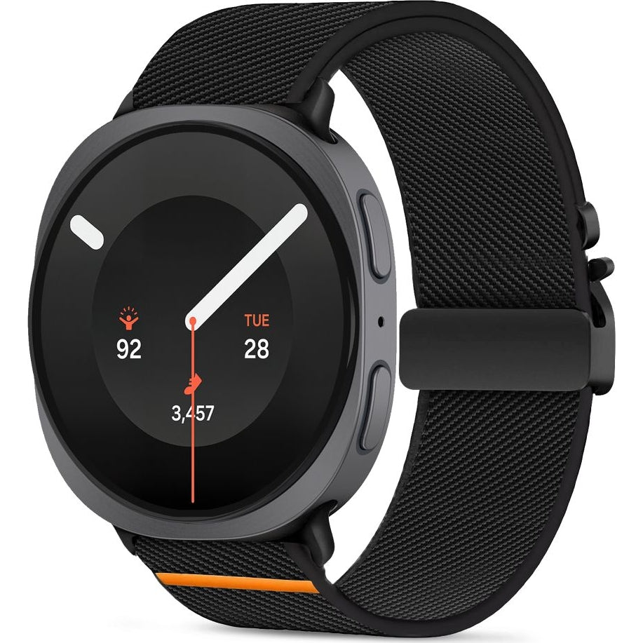 Armband für Galaxy Watch 9 40 mm / 44 mm / 8 40 mm / 44 mm / 8 Classic 46 mm, Tech-Protect Nylon Clasp, Schwarz