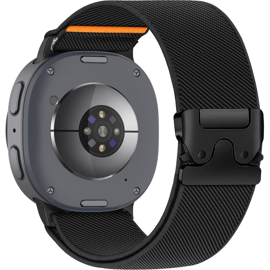 Armband für Galaxy Watch 9 40 mm / 44 mm / 8 40 mm / 44 mm / 8 Classic 46 mm, Tech-Protect Nylon Clasp, Schwarz