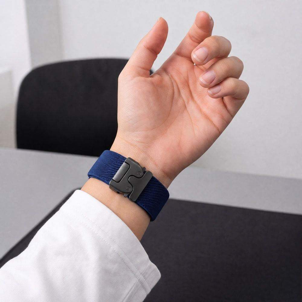 Armband für Galaxy Watch 9 40 mm / 44 mm / 8 40 mm / 44 mm / 8 Classic 46 mm, Tech-Protect Nylon Clasp, Dunkelblau