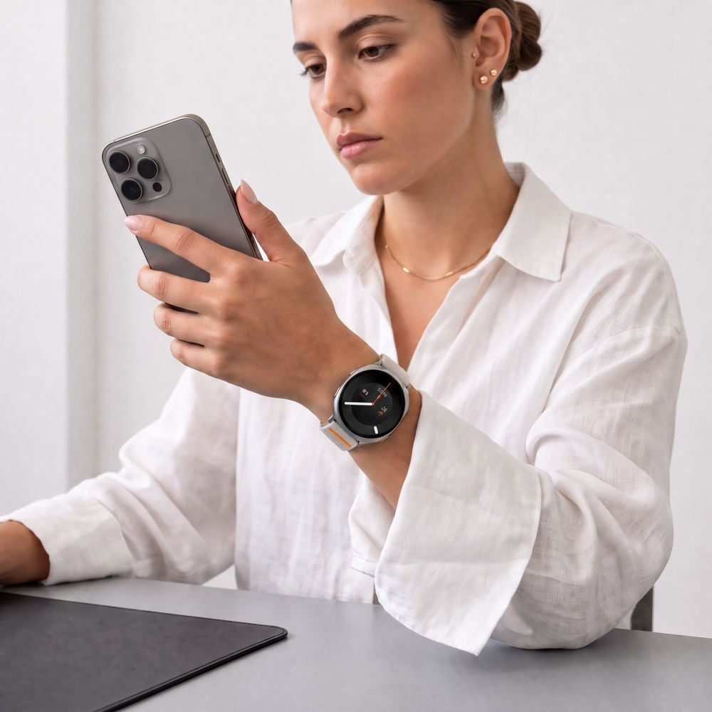 Armband für Galaxy Watch 9 40 mm / 44 mm / 8 40 mm / 44 mm / 8 Classic 46 mm, Tech-Protect Nylon Clasp, Beige