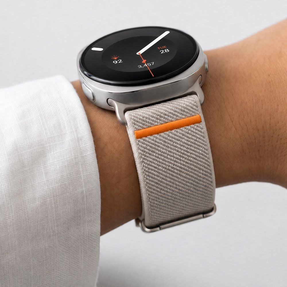 Armband für Galaxy Watch 9 40 mm / 44 mm / 8 40 mm / 44 mm / 8 Classic 46 mm, Tech-Protect Nylon Clasp, Beige