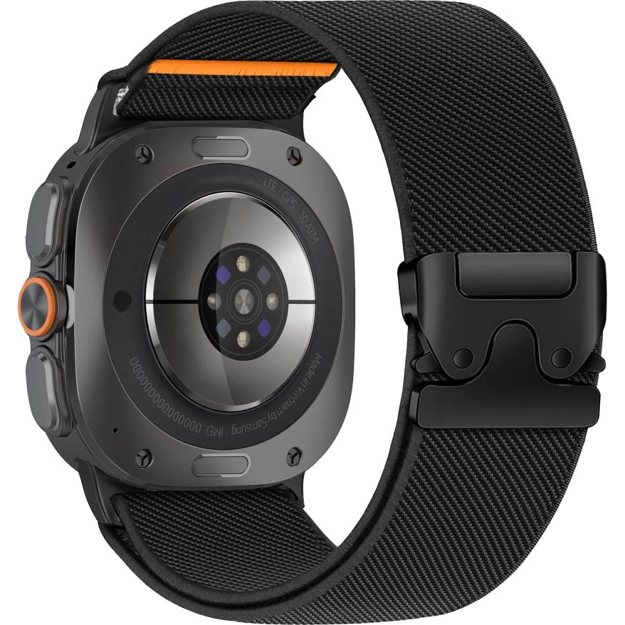 Armband für Galaxy Watch Ultra 2 / Ultra, Tech-Protect Nylon Clasp, Schwarz