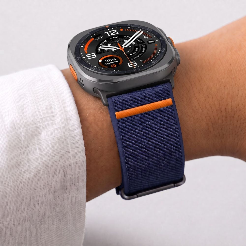 Armband für Galaxy Watch Ultra 2 / Ultra, Tech-Protect Nylon Clasp, Dunkelblau