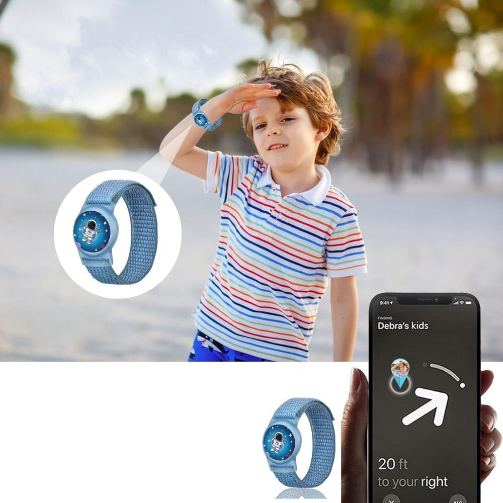 Schutzhülle mit Armband für Kinder, Tech-Protect für Apple AirTag 1/2, Blau