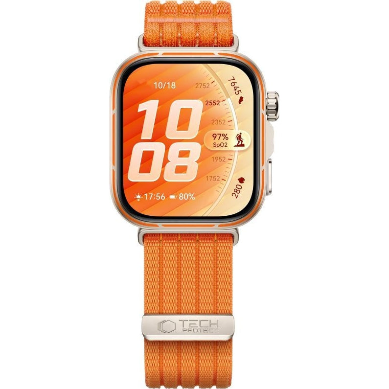 Nylon Armband für Huawei Watch Fit 5 / 5 Pro / 4 / 4 Pro / 3, Tech-Protect, Orange