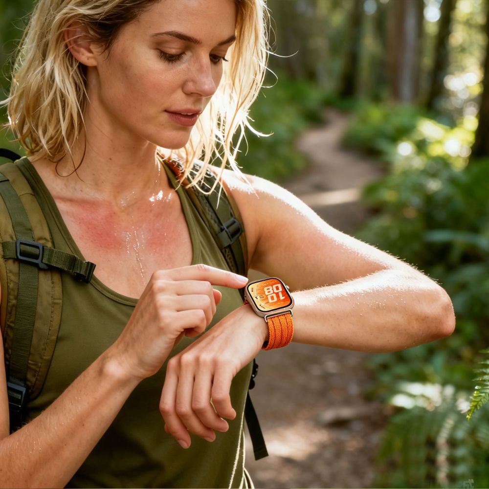 Nylon Armband für Huawei Watch Fit 5 / 5 Pro / 4 / 4 Pro / 3, Tech-Protect, Orange