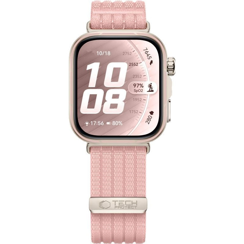 Nylon Armband für Huawei Watch Fit 5 / 5 Pro / 4 / 4 Pro / 3, Tech-Protect, Rosa