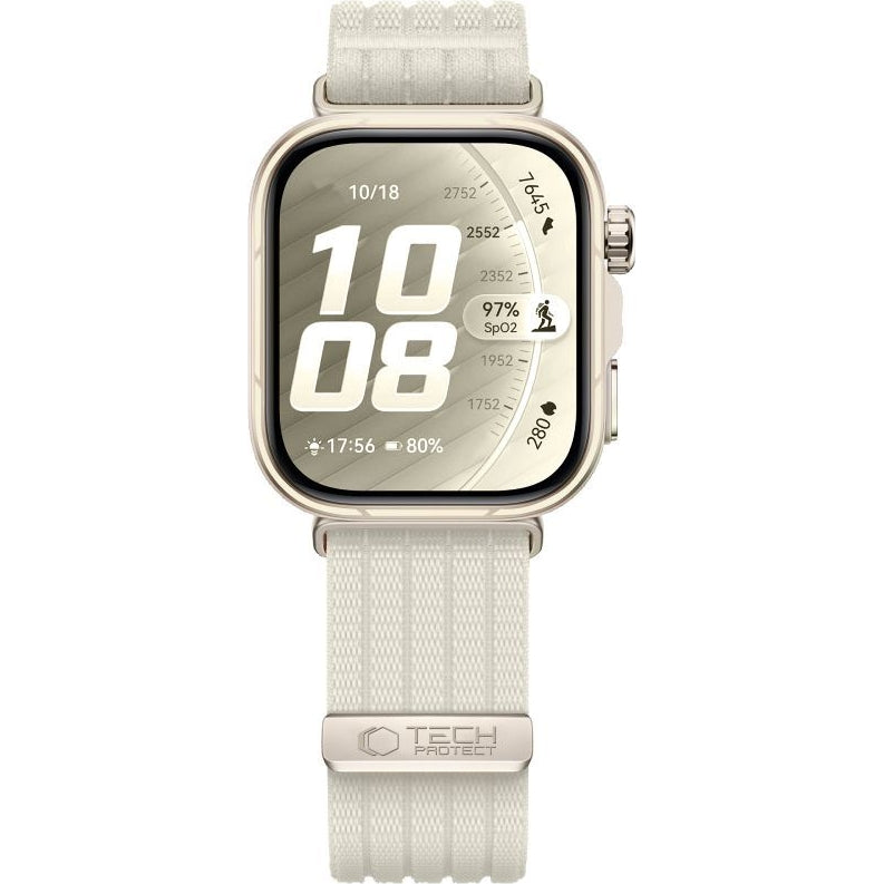 Nylon Armband für Huawei Watch Fit 5 / 5 Pro / 4 / 4 Pro / 3, Tech-Protect, Creme