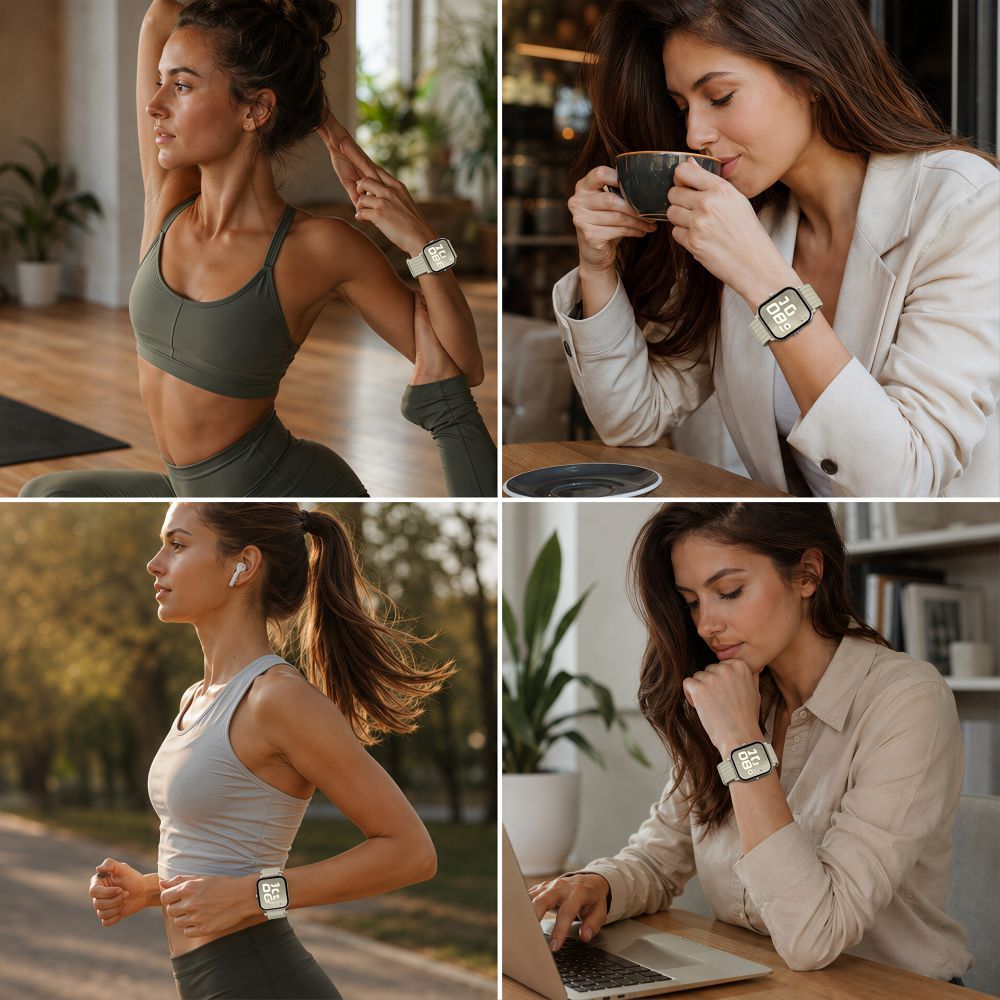 Nylon Armband für Huawei Watch Fit 5 / 5 Pro / 4 / 4 Pro / 3, Tech-Protect, Creme