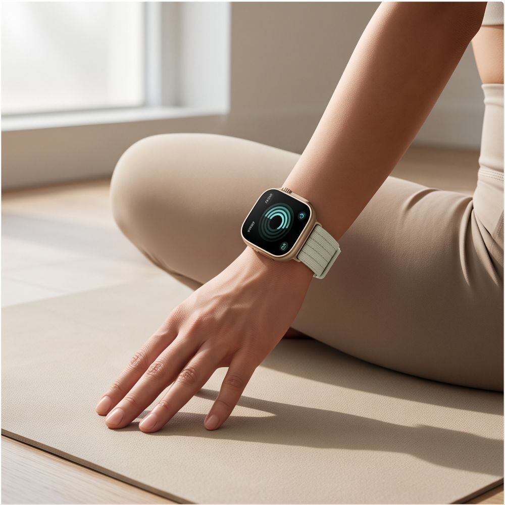 Nylon Armband für Huawei Watch Fit 5 / 5 Pro / 4 / 4 Pro / 3, Tech-Protect, Creme