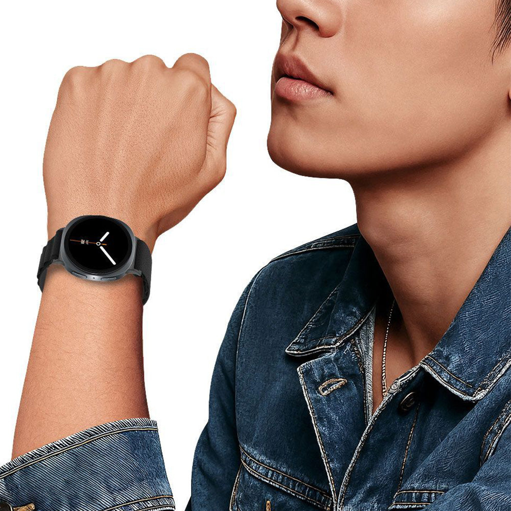 Armband für Galaxy Watch 8 40 mm / 44 mm / 8 Classic 46 mm, Tech-Protect Nylon Pro, Schwarz