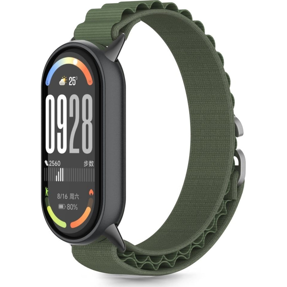 Armband für Xiaomi Smart Band 10 / 9 / 9 NFC / 8, Tech-Protect Nylon Pro, Grün