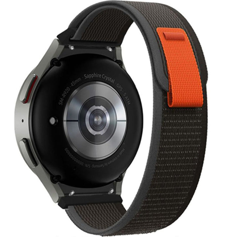 Armband für Galaxy Watch 6/5 Pro/5/4/3, Tech-Protect Nylon, Schwarz und Orange