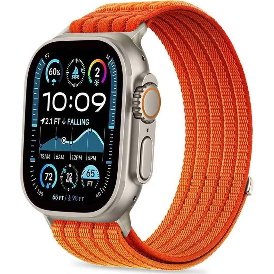 Nylon Armband für Apple Watch 8 / 9 / 10 / 11 / SE / Ultra (44 / 45 / 46 / 49 mm) Tech-Protect, Orange