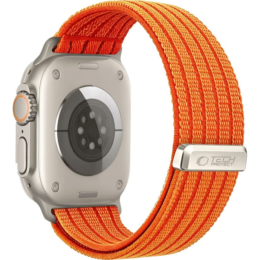 Nylon Armband für Apple Watch 8 / 9 / 10 / 11 / SE / Ultra (44 / 45 / 46 / 49 mm) Tech-Protect, Orange