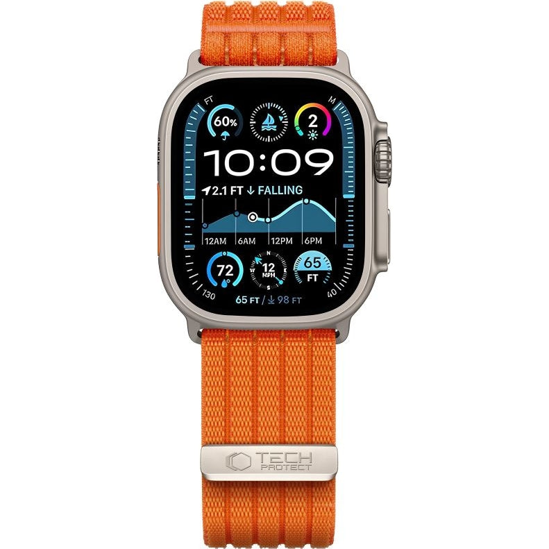 Nylon Armband für Apple Watch 8 / 9 / 10 / 11 / SE / Ultra (44 / 45 / 46 / 49 mm) Tech-Protect, Orange