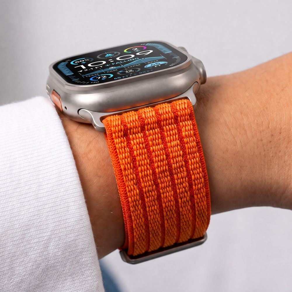 Nylon Armband für Apple Watch 8 / 9 / 10 / 11 / SE / Ultra (44 / 45 / 46 / 49 mm) Tech-Protect, Orange