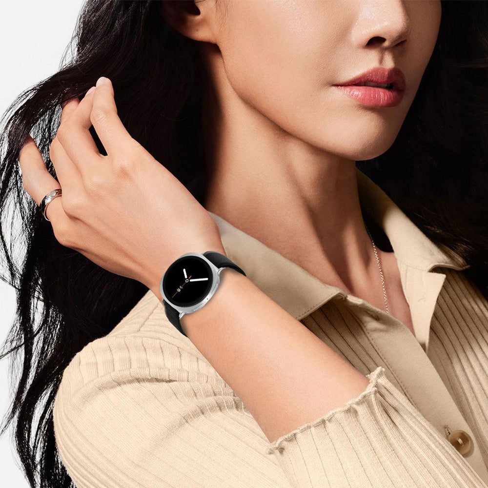 Armband für Galaxy Watch 8 40 mm / 44 mm / 8 Classic 46 mm, Tech-Protect Nylon Stripe, Schwarz-Orange