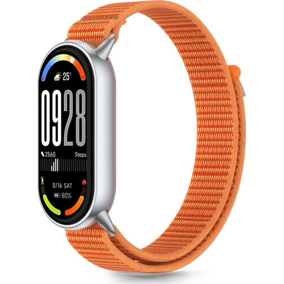 Armband für Xiaomi Smart Band 10 / 9 / 9 NFC / 8, Tech-Protect Nylon Strap,Orange/Grau