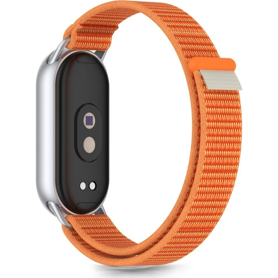 Armband für Xiaomi Smart Band 10 / 9 / 9 NFC / 8, Tech-Protect Nylon Strap,Orange/Grau