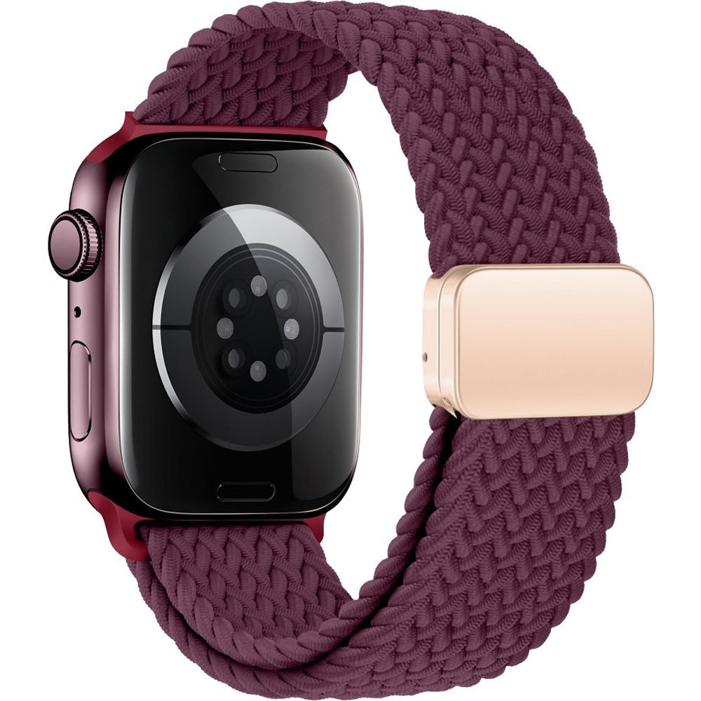 Armband für Apple Watch 38/40/41/42 mm, Tech-Protect Nylonmag, Burgunderrot (2/8)