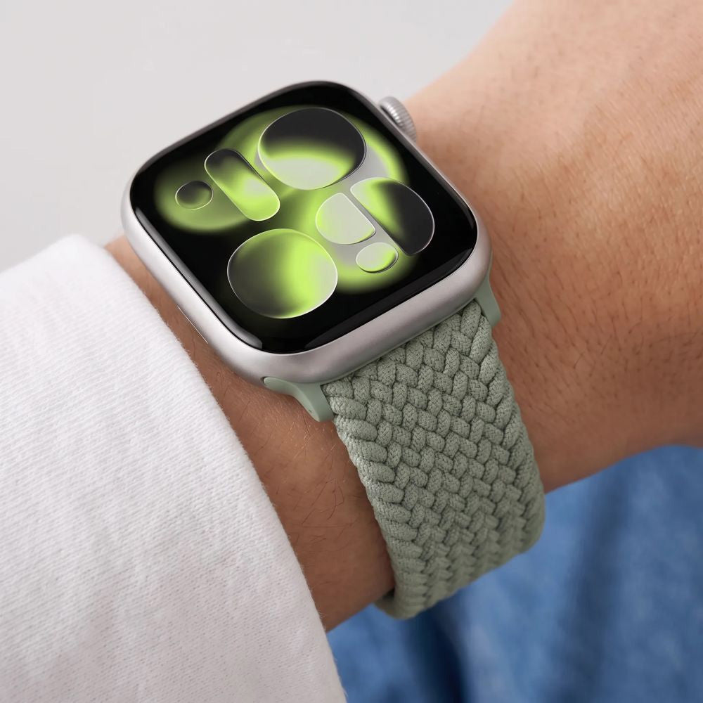 Armband für Apple Watch 38/40/41/42 mm, Tech-Protect Nylonmag, Pistazienfarben (8/8)