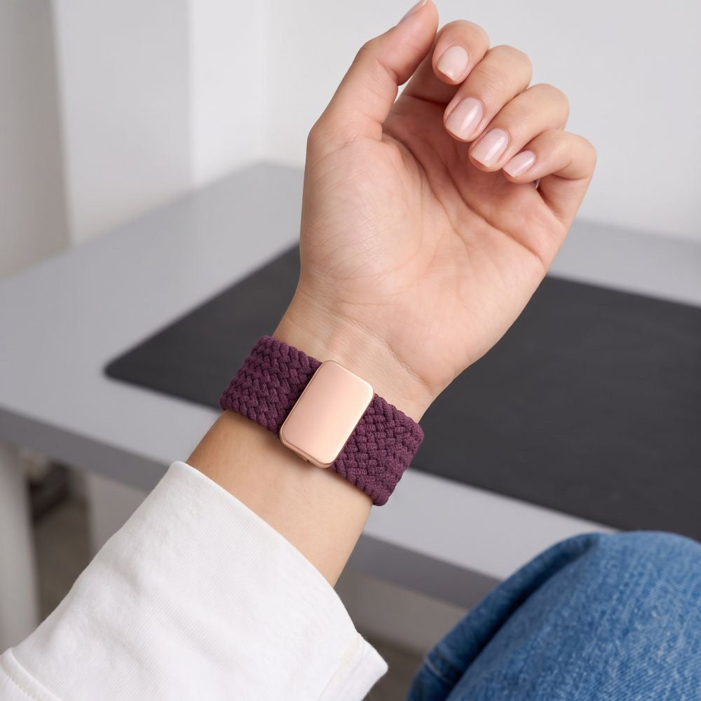 Armband für Apple Watch 44/45/46/49 mm, Tech-Protect Nylonmag, Burgunderrot (5/8)
